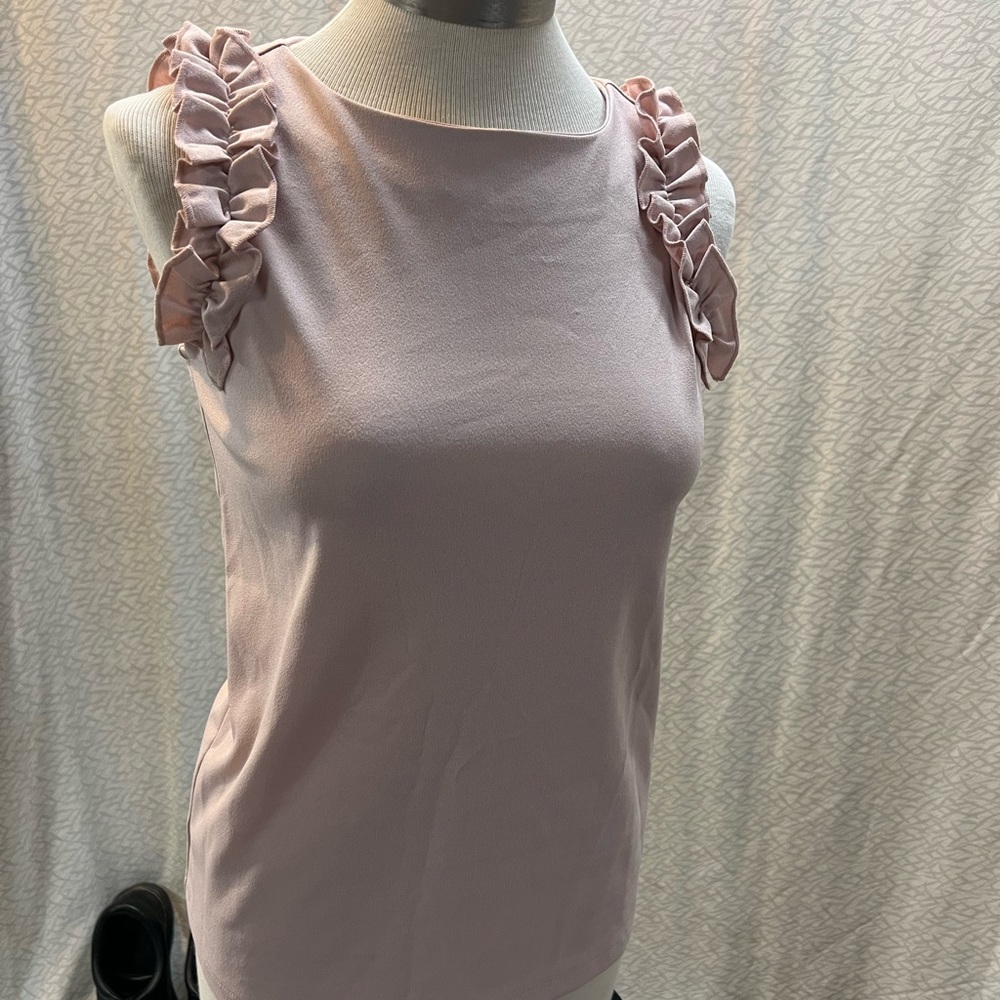 Ann Taylor ruffle sleeveless top